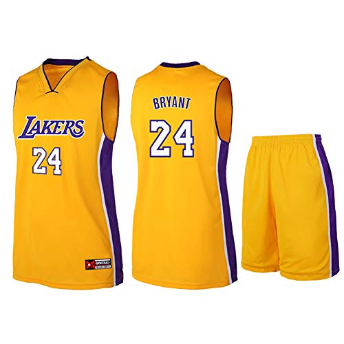 # 24 Kobe Bryant Los Angeles Lakers Unisex sin Mangas Camiseta-Hombres Baloncesto Jersey Entrenamiento Traje de Niños Sudadera Bordado Conjunto S-5XL