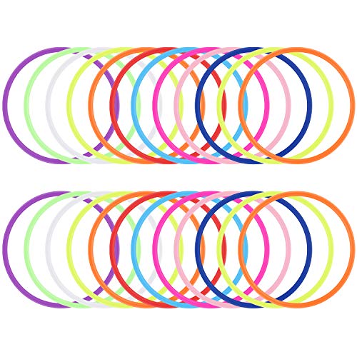 24 Piezas de Neón Pulseras de Goma Pulseras de Silicona 80s Accesorios de Disfraces 24 Piezas de Neón Pulseras de Goma Pulseras de Silicona 80s Accesorios de Disfraces