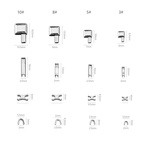 24 Sets Cremallera de aleación Cremallera Inferior y Cremallera superior # 3# 5# 8# 10 Cremallera de Reparación para Artesanías de Ropa y Costura