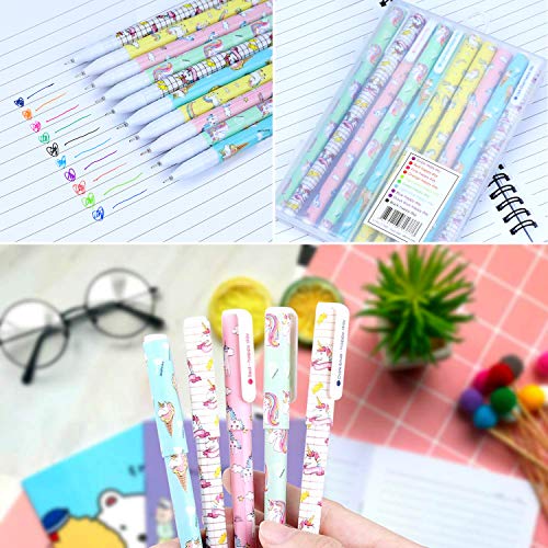 25 Piezas Estuche Unicornio Set de Papelería Bolígrafos y Cuaderno Libreta de Notas, Regalos de Unicornio para Niñas Niños 6 7 8 9 10 años,Material Escolar Papeleria,Estuches Escolares