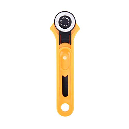 28/45 mm Rotary Cutter Patchwork Roller Cutter Wheel Cuchillo redondo Tela Tela Cuero Craft Cutter DIY Arts Crafts Herramienta de costura (Amarillo) ESjasnyfall 28/45 mm Rotary Cutter Patchwork Roller Cutter Wheel Cuchillo redondo Tela Tela Cuero Craft Cutter DIY Arts Crafts Herramienta de costura (Amarillo) ESjasnyfall