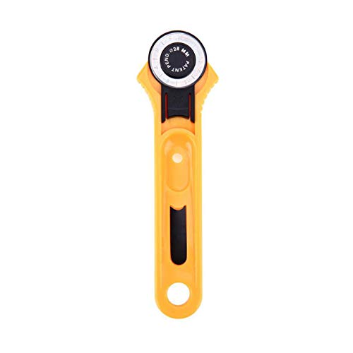 28/45 mm Rotary Cutter Patchwork Roller Cutter Wheel Cuchillo redondo Tela Tela Cuero Craft Cutter DIY Arts Crafts Herramienta de costura (Amarillo) ESjasnyfall