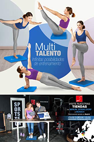 2en1 Almohadilla de Equilibrio, XXL Cojín Deportivo para Equilibrio o para Favorecer la Circulación Sanguínea. Rehabilitación, Fisio Y Entrenamiento Holístico - BPX100 - Incl. Póster de Ejercicios