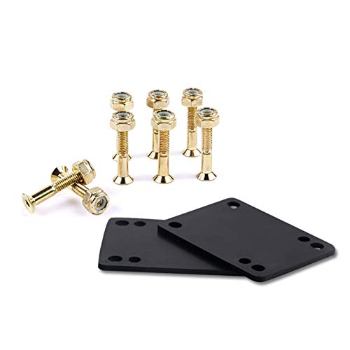 2pcs Almohadillas Elevadoras para Skateboard 3MM 6MM Longboard Almohadillas Elevadoras para Skateboard con Tornillo Skate Tubo de Subida Shock Almohadillas Longboard Subir Almohadillas Reparación