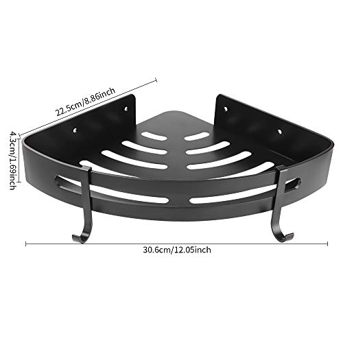 2pcs Estante de la esquina Estante Ducha Estante Ducha Estanteria Baño Esquina a Prueba Esquina Estante Ducha con 4 Ganchos Estanteria Estante para Esquinas de Ducha Sin Taladrar Estanteria Baño Ducha