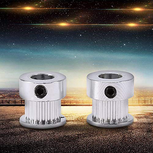 2pcs GT2 Poleas para Correa Sincronizada de 20 Dientas Poleas Dentadas Sncrona de Brida Rueda de 8mm de Dimetro para Impresora 3D 2pcs GT2 Poleas para Correa Sincronizada de 20 Dientas Poleas Dentadas Sncrona de Brida Rueda de 8mm de Dimetro para Impresora 3D