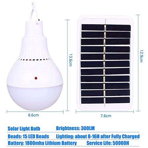 2PCS Lámpara Solar Portátil Bombilla de LED Solar Portatil, Luz Solar para Interior Exterior, Luz de Emergencia Senderismo Tienda Camping Luz de Trabajo Nocturna (2PCS) 2PCS Lámpara Solar Portátil Bombilla de LED Solar Portatil, Luz Solar para Interior Exterior, Luz de Emergencia Senderismo Tienda Camping Luz de Trabajo Nocturna (2PCS)