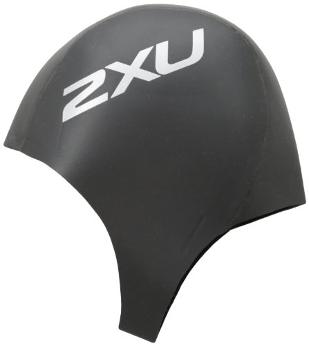 2XU Gorro de natación Unisex de Neopreno, Neopreno Natación, Hombre, Color Negro/Negro, tamaño Large/Extra-Large