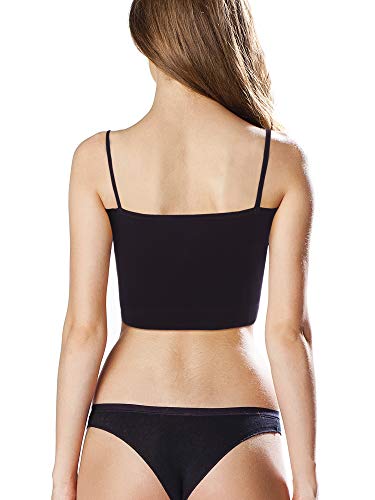 3 Camisolas Spaghetti para Yoga Dormir (Negro, Blanco, Gris, S)