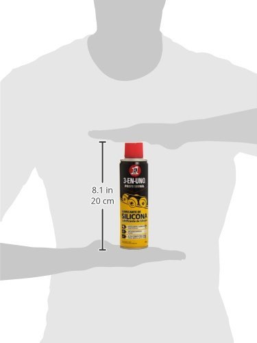 3-IN-ONE 34468 Spray lubricante de silicona (250 ml), Amarillo/Negro, 250ml
