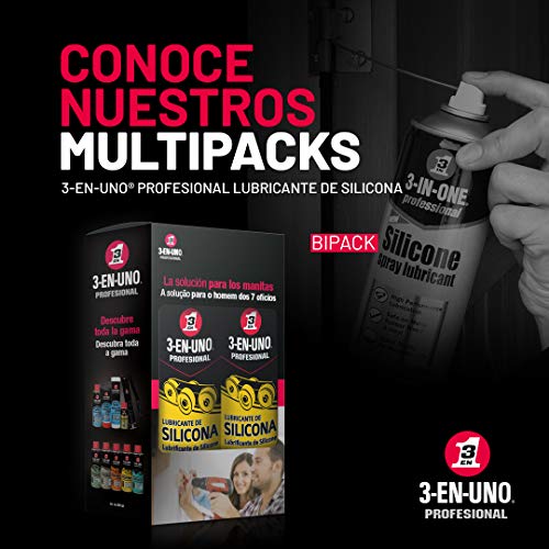 3-IN-ONE 34468 Spray lubricante de silicona (250 ml), Amarillo/Negro, 250ml 3-IN-ONE 34468 Spray lubricante de silicona (250 ml), Amarillo/Negro, 250ml
