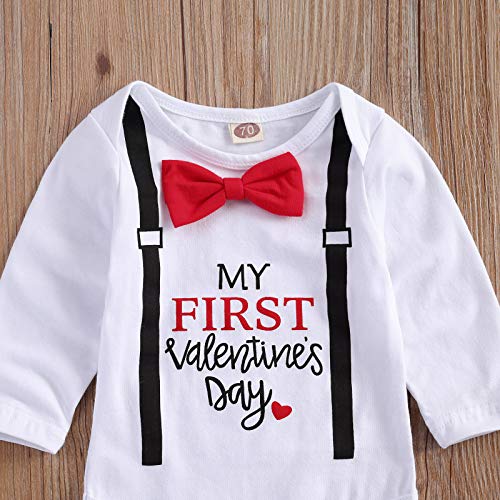 3 Piezas Conjunto de Traje para Bebé Recién Nacido Ropa para Día de San Valentín Mameluco de Manga Larga + Pantalones Largos + Sombrero Ropa Verano de Niños para Primavera (Blanco, 6-12 Meses) 3 Piezas Conjunto de Traje para Bebé Recién Nacido Ropa para Día de San Valentín Mameluco de Manga Larga + Pantalones Largos + Sombrero Ropa Verano de Niños para Primavera (Blanco, 6-12 Meses)