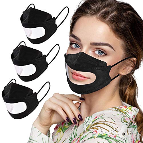 3 Piezas Plástico Transparente Visible Adulto_Máscara, Reutilizable Lavable y Transpirable Bandanas Limpieza Fácil 3 Piezas Plástico Transparente Visible Adulto_Máscara, Reutilizable Lavable y Transpirable Bandanas Limpieza Fácil
