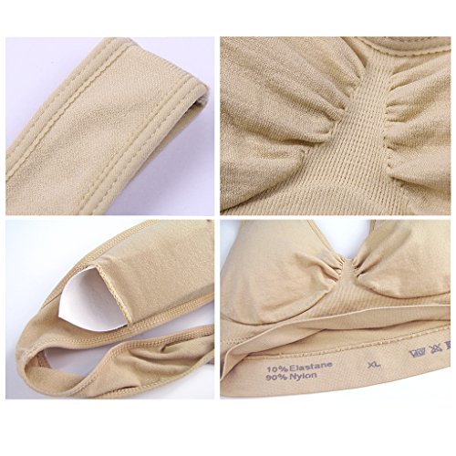 3 Piezas Sujetador Deportivo para Mujeres Sin Costuras Yoga Racerback Top con Almohadillas Extraíbles Ultimate Corriendo Gimnasio Ropa (5XL: 48/50, Desnudo x3) 3 Piezas Sujetador Deportivo para Mujeres Sin Costuras Yoga Racerback Top con Almohadillas Extraíbles Ultimate Corriendo Gimnasio Ropa (5XL: 48/50, Desnudo x3)