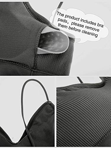 3 Sujetadores de Tubo de Cuello V Camisola con Relleno sin Costura Bandeau Sujetador Deportivo Sujetador de Dormir con Tirantes Elásticos (Negro, Oliva, Gris Profundo, L-XL)