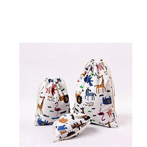 3 unidades bolsas algodón con cuerda organizadore para bebé ropa juguete pañale 3 unidades bolsas algodón con cuerda organizadore para bebé ropa juguete pañale