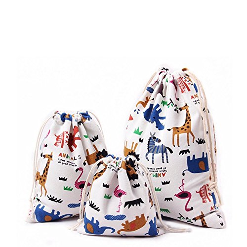 3 unidades bolsas algodón con cuerda organizadore para bebé ropa juguete pañale 3 unidades bolsas algodón con cuerda organizadore para bebé ropa juguete pañale