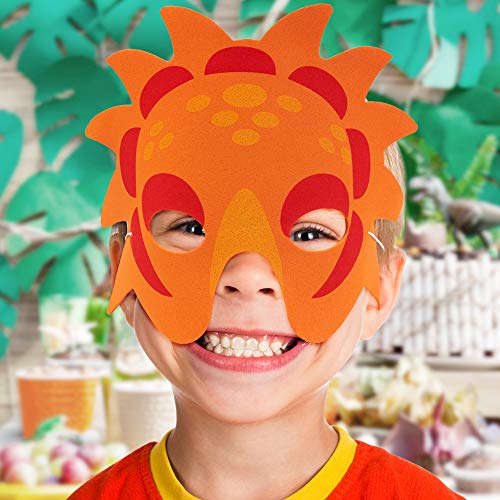 30 Máscaras de Espuma de Dinosaurio para Niños con Correas Elásticas| Fiesta de Cumpleaños de Dino, Disfraces, Halloween, Decoración.