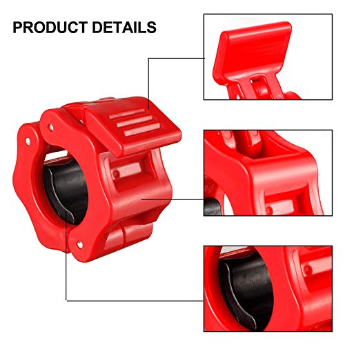 30 mm -1 par Abrazaderas Mancuernas,Abrazaderas de Sujeción Mancuerna,Bloqueadores Mancuernas,Abrazaderas de Topes Barras,Cierre de Barra de Pesas,Bloqueo Fitness,Abrazaderas Barra de Pesas (Rojo) 30 mm -1 par Abrazaderas Mancuernas,Abrazaderas de Sujeción Mancuerna,Bloqueadores Mancuernas,Abrazaderas de Topes Barras,Cierre de Barra de Pesas,Bloqueo Fitness,Abrazaderas Barra de Pesas (Rojo)