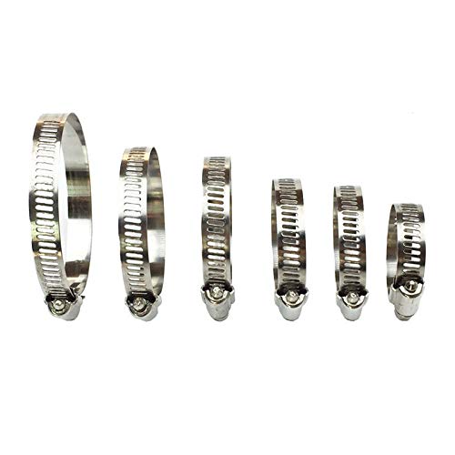 30 Piezas Abrazaderas Metalicas 10-63mm Abrazadera de Manguera de Acero Inoxidable Ajustable Clip Juego de Abrazaderas para Tubos 6 Tamaño (30 piezas) 30 Piezas Abrazaderas Metalicas 10-63mm Abrazadera de Manguera de Acero Inoxidable Ajustable Clip Juego de Abrazaderas para Tubos 6 Tamaño (30 piezas)