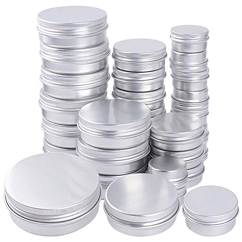 30pcs Latas de Aluminio Vacías (15ml, 30ml, 60ml) Contenedor de Cosméticos Redondo Tarros Vacíos Pequeños Bote Cierre Roscado para Crema Bálsamo Labial Aceite Viajes Almacenamiento Vela Jabon 30pcs Latas de Aluminio Vacías (15ml, 30ml, 60ml) Contenedor de Cosméticos Redondo Tarros Vacíos Pequeños Bote Cierre Roscado para Crema Bálsamo Labial Aceite Viajes Almacenamiento Vela Jabon