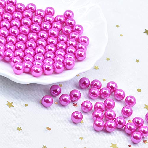 3/4/6/8 / 10mm Color redondo Sin orificio Acrílico Imitación Perla Perlas sueltas Decoraciones DIY Joyería Sombreros Mujeres Collar Fabricación, blanco, 3-10 mm Tamaño de la mezcla 20g