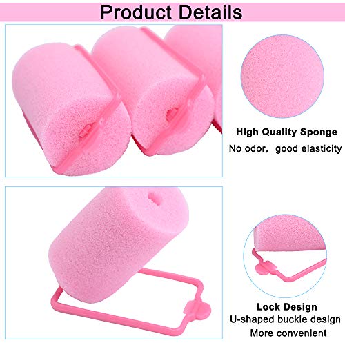 36 piezas de esponja de espuma rulos para el cabello esponja flexible rizadores de cabello mágicos DIT herramientas de peluquería para peinar el cabello (rosa y azul, 2cm y 3,6cm) 36 piezas de esponja de espuma rulos para el cabello esponja flexible rizadores de cabello mágicos DIT herramientas de peluquería para peinar el cabello (rosa y azul, 2cm y 3,6cm)