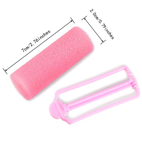 36 Piezas de Rulos de Pelo de Esponja Bigudí de Espuma Herramienta de Rizado para Peinado (Rosa y Azul) 36 Piezas de Rulos de Pelo de Esponja Bigudí de Espuma Herramienta de Rizado para Peinado (Rosa y Azul)