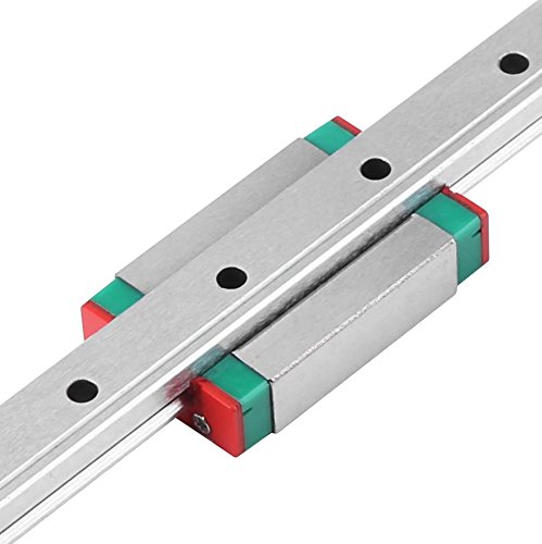 3D Máquina CNC 250/300/400/500/550 mm Guía de Carril Lineal Diapositivas de Deslizamiento Lineal Riel con Carro de Bloqueo para Impresora (300mm)