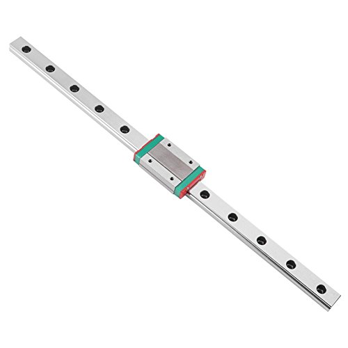 3D Máquina CNC 250/300/400/500/550 mm Guía de Carril Lineal Diapositivas de Deslizamiento Lineal Riel con Carro de Bloqueo para Impresora (300mm)