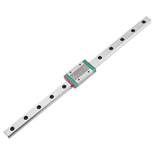 3D Máquina CNC 250/300/400/500/550 mm Guía de Carril Lineal Diapositivas de Deslizamiento Lineal Riel con Carro de Bloqueo para Impresora (300mm)