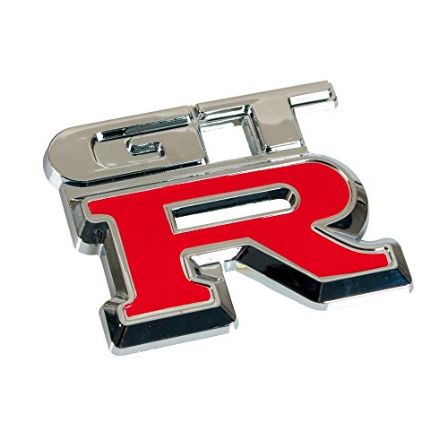 3D07230 - Rojo Emblema cromado 3D etiqueta insignia logotipo decorativo coche (3M autoadhesivo) GTR