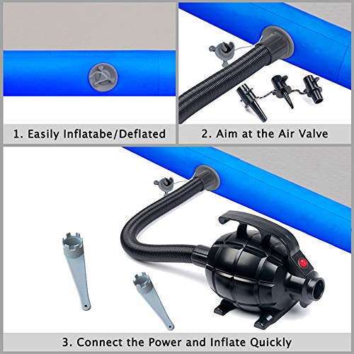 3M Esterilla Hinchable Air Track para Gimnasia con Bomba de Aire Eléctrica. Pista de Aire Inflable Tumbling Alfombrillas. Colchonetas Volteretas para de Aterrizaje, de Ejercicio, de Entrenamiento