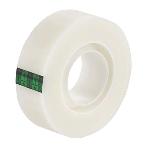 3M Scotch Magic - Dispensador de cinta adhesiva, portarrollos de sobremesa con 3 rollos de Scotch Magic cinta adhesiva transparente 19 mm x 33 m, base antideslizante, color negro