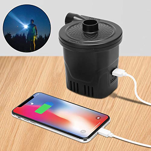 3T6B Bomba de Aire Eléctrica Recargable, Rápida Inflar/Desinflar con 3 Boquellas, Función de Banco de Energía, Portátil Hinchable Inflador, para Playas, Acampar, Colchón de Aire, Anillo de Natación 3T6B Bomba de Aire Eléctrica Recargable, Rápida Inflar/Desinflar con 3 Boquellas, Función de Banco de Energía, Portátil Hinchable Inflador, para Playas, Acampar, Colchón de Aire, Anillo de Natación