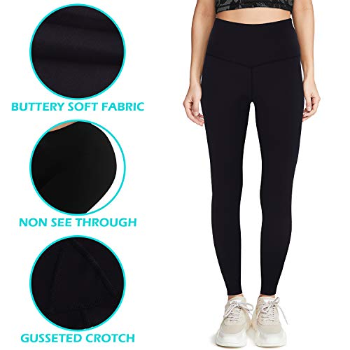 3W GRT Ropa Deportiva Mujer,Mallas de Deporte de Mujer,Leggins Mujer,Ropa Mujer,Pantalones Mujer,Pantalón Deportivo para Mujer,Yoga,Crossfit,Fitness (Negro, L)