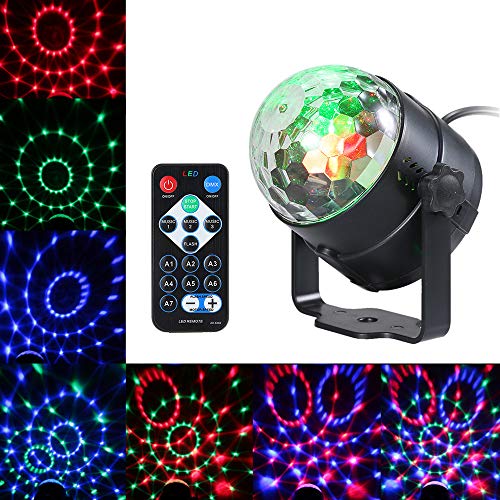 3W RGB Control remoto Mini LED bola mágica lámpara efecto luz de la etapa para discoteca KTV Club barra Inicio partido