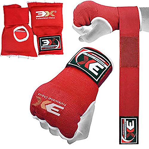 3X Professional Choice Guantes internos de Boxeo Acolchados de Gel Envolturas de Manos MMA Training Puño Protector Vendas Mitones