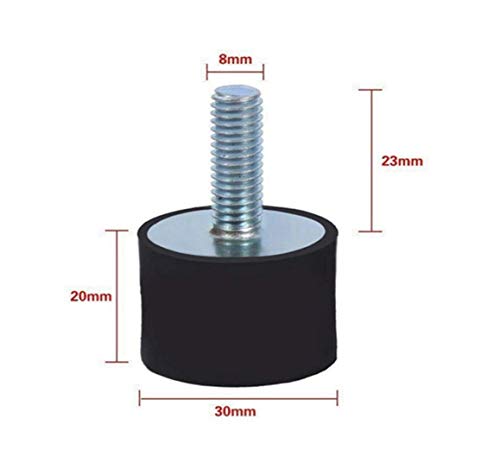 4 amortiguadores de vibraciones M8 Silentblock topes de goma y metal