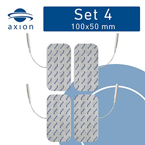 4 Electrodos parches grandes - 10x5 cm - Entrenamiento EMS y terapia de dolor TENS - axion