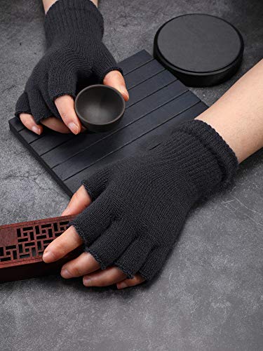 4 pares de guantes de invierno de punto sin dedos. Guantes elásticos y calientes para hombres y mujeres - - M 4 pares de guantes de invierno de punto sin dedos. Guantes elásticos y calientes para hombres y mujeres - - M