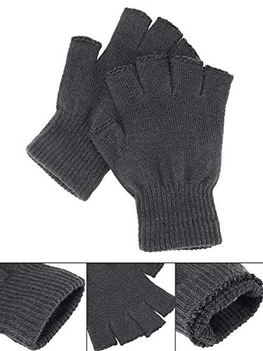 4 pares de guantes de invierno de punto sin dedos. Guantes elásticos y calientes para hombres y mujeres - - M