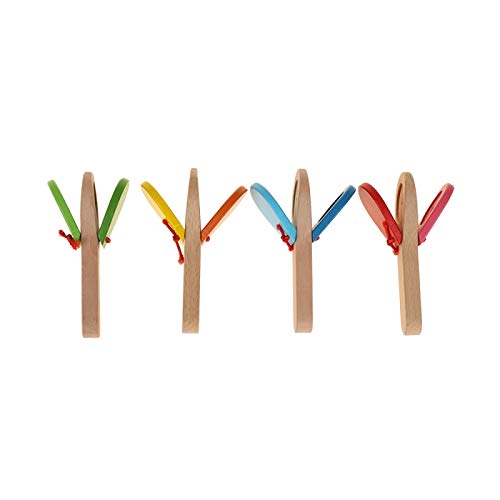 4 PCS Castañuelas De Madera Creativa Clapper Educación Temprana Música Juguetes For Niños, Color Al Azar, Juguetes Intelectuales, Liqingshangmao