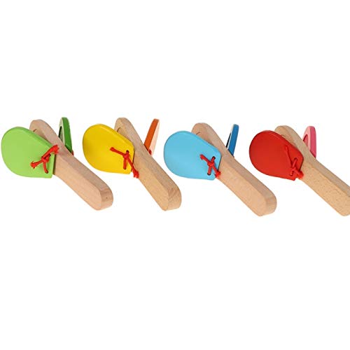 4 PCS Castañuelas De Madera Creativa Clapper Educación Temprana Música Juguetes For Niños, Color Al Azar, Juguetes Intelectuales, Liqingshangmao 4 PCS Castañuelas De Madera Creativa Clapper Educación Temprana Música Juguetes For Niños, Color Al Azar, Juguetes Intelectuales, Liqingshangmao