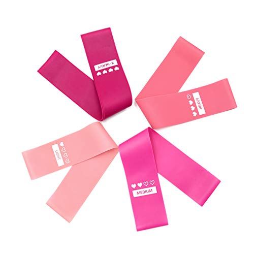 4 pcs Resistance Band Exercise Bands Fitness Gym Elastic Workout Resistance Loop Set for Fitness Strength Training(Pink) 4 pcs Resistance Band Exercise Bands Fitness Gym Elastic Workout Resistance Loop Set for Fitness Strength Training(Pink)