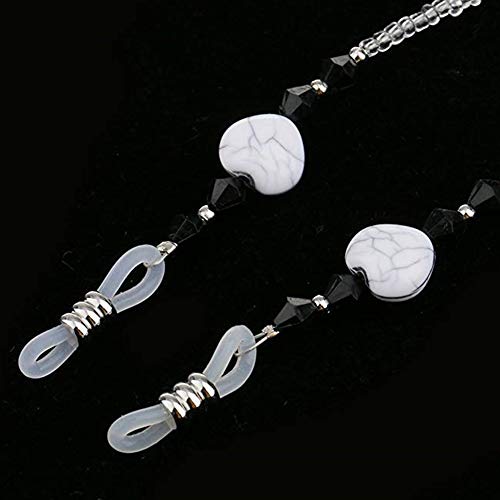 4 perlas de gafas de sol, pulsera de perlas de estrás, cordón para cuello, cadena portacadena para mujer (verde/azul/negro/rosa) 4 perlas de gafas de sol, pulsera de perlas de estrás, cordón para cuello, cadena portacadena para mujer (verde/azul/negro/rosa)