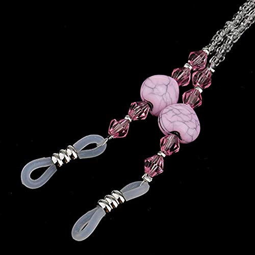 4 perlas de gafas de sol, pulsera de perlas de estrás, cordón para cuello, cadena portacadena para mujer (verde/azul/negro/rosa) 4 perlas de gafas de sol, pulsera de perlas de estrás, cordón para cuello, cadena portacadena para mujer (verde/azul/negro/rosa)