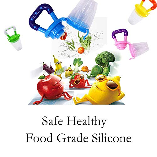 4 piezas Alimentador de alimentos para bebés, Comedero de frutas juguetes de dentición para Bebés Mesh Feeder Teethers Dentición juguete dentición de frutas para bebé Chupete bebés Niños Regalo