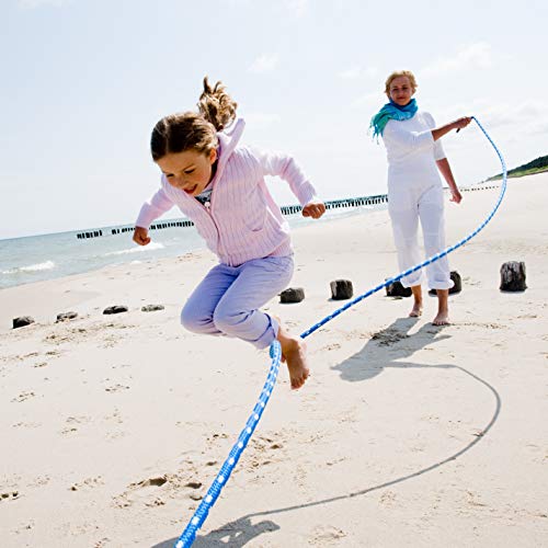 4 Piezas Comba de Saltar, Cuerdas para Saltar para Niños con Mango de Madera, 2,6m| Colores Vibrantes, Ajustables| Gimnasia, Ejercicio y Actividad Física, Juego al Aire Libre para Niños y Niñas.