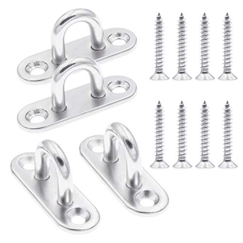 4 piezas de 5 mm de acero inoxidable con placa de ojo oblonga para placa de ojo con 8 tornillos 4 piezas de 5 mm de acero inoxidable con placa de ojo oblonga para placa de ojo con 8 tornillos